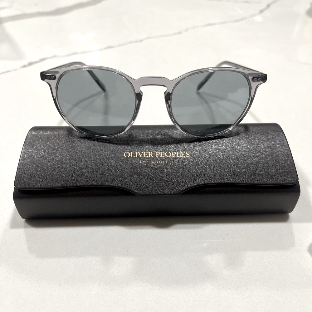 Oliver Peoples Riley Sun Grey Transparent Sunglasses
